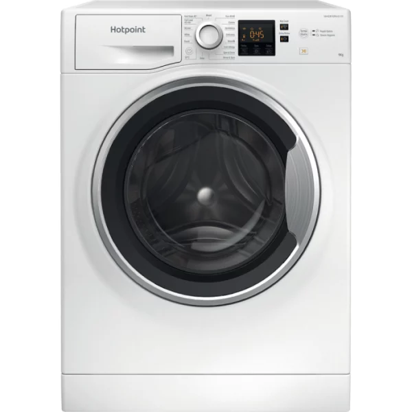 Hotpoint HNR9W64WSIRE washing machine, 9KG capacity, 1400rpm, designed for efficient laundry care with advanced washing features for thorough, gentle cleaning