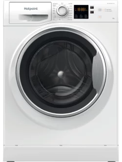 Hotpoint NSWE846WSUK 8KG 1400rpm A-rated washing machine in white, offering energy efficiency and best value in Ireland for high-performance laundry care